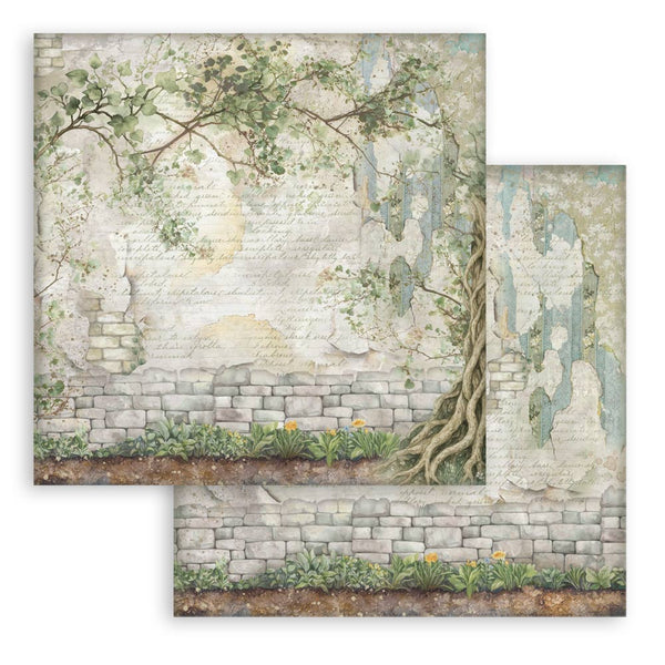 Stamperia HERBARIUM SILVAE Background Selection 12x12 Double Faced Scrapbook Paper 10 PCS+Bonus #SBBL180