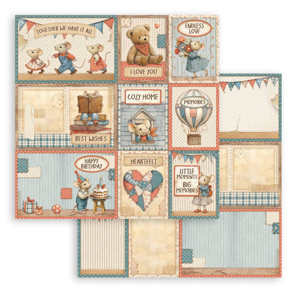 Stamperia FAMILY 12x12 Double Faced Scrapbook Paper 10 PCS+Bonus #SBBL181