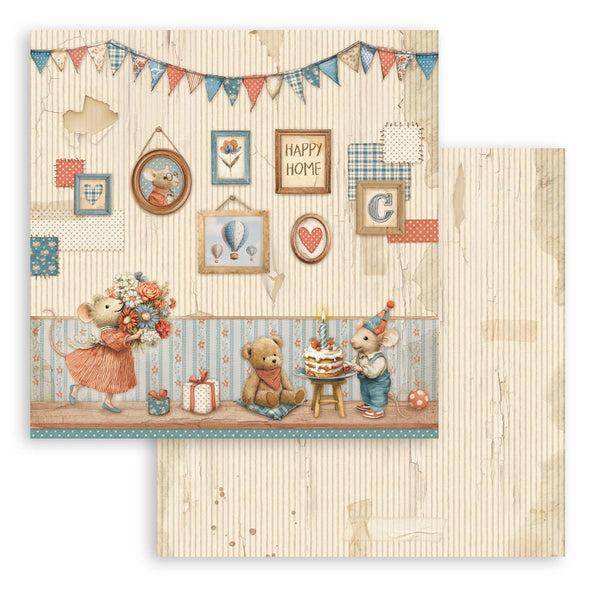 Stamperia FAMILY 12x12 Double Faced Scrapbook Paper 10 PCS+Bonus #SBBL181