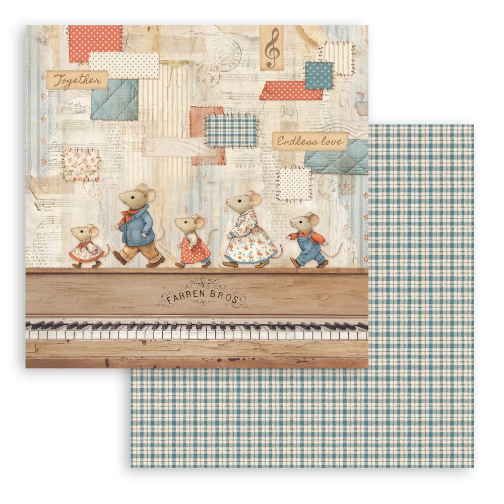 Stamperia FAMILY 12x12 Double Faced Scrapbook Paper 10 PCS+Bonus #SBBL181