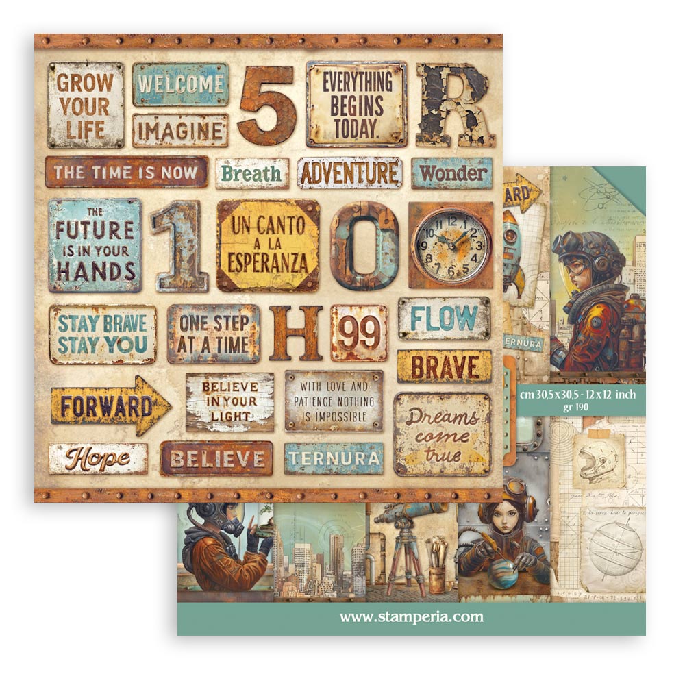 Collection of vintage-style motivational posters with text and illustrations on a white background.