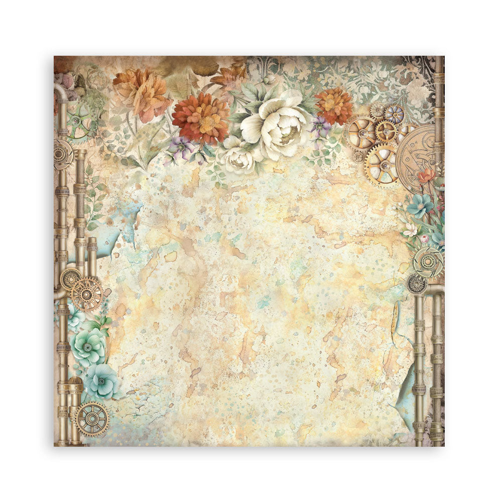Stamperia GARDENS OF TIME BACKGROUNDS 12x12 Double Faced Scrapbook Paper 10 PCS+Bonus #SBBL186