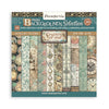 Stamperia Gardens of Time paper pack with decorative patterns on a white background