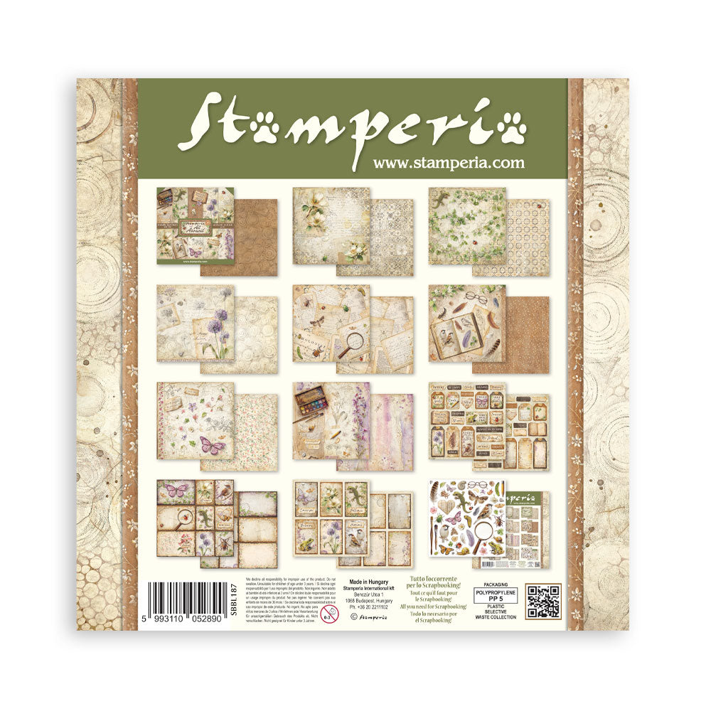 Stamperia ALL AROUND 12x12 Double Faced Scrapbook Paper 10 PCS+Bonus #SBBL187