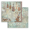 Stamperia SYMPHONY 12x12 Double Faced Scrapbook Paper 10 PCS+Bonus #SBBL188