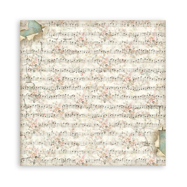 Stamperia SYMPHONY BACKGROUNDS 12x12 Double Faced Scrapbook Paper 10 PCS+Bonus #SBBL189