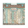 Packaging of Stamperia Symphony paper pack with decorative patterns and music notes.