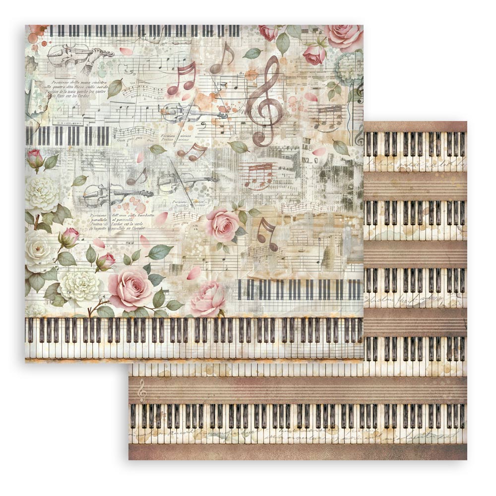 Stamperia SYMPHONY BACKGROUNDS 12x12 Double Faced Scrapbook Paper 10 PCS+Bonus #SBBL189