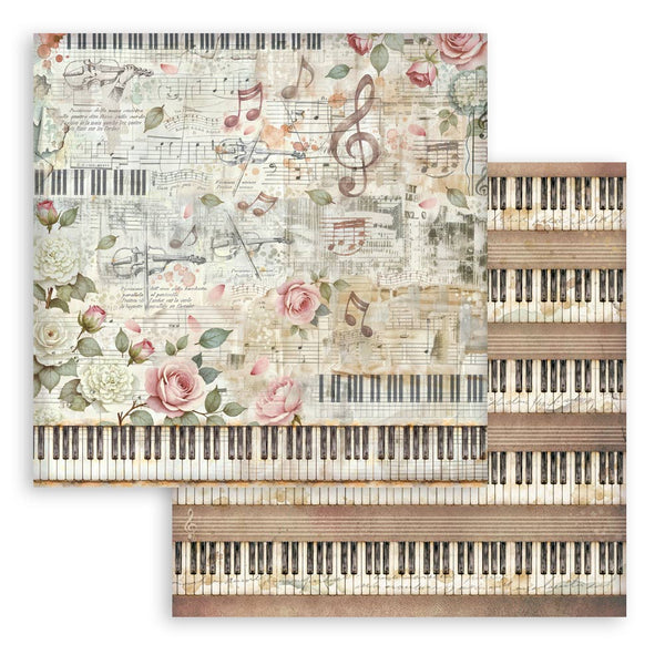 Stamperia SYMPHONY BACKGROUNDS 12x12 Double Faced Scrapbook Paper 10 PCS+Bonus #SBBL189
