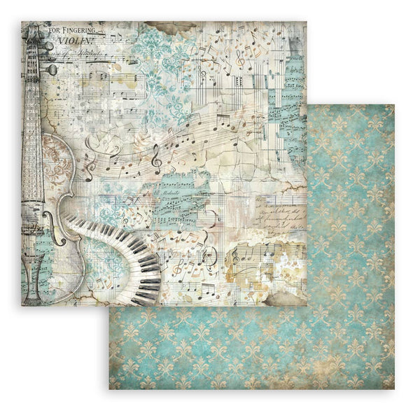 Stamperia SYMPHONY BACKGROUNDS 12x12 Double Faced Scrapbook Paper 10 PCS+Bonus #SBBL189