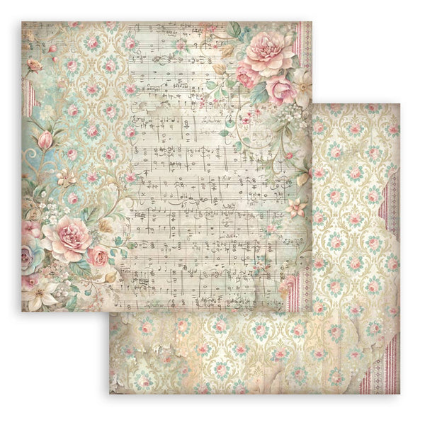 Stamperia SYMPHONY BACKGROUNDS 12x12 Double Faced Scrapbook Paper 10 PCS+Bonus #SBBL189