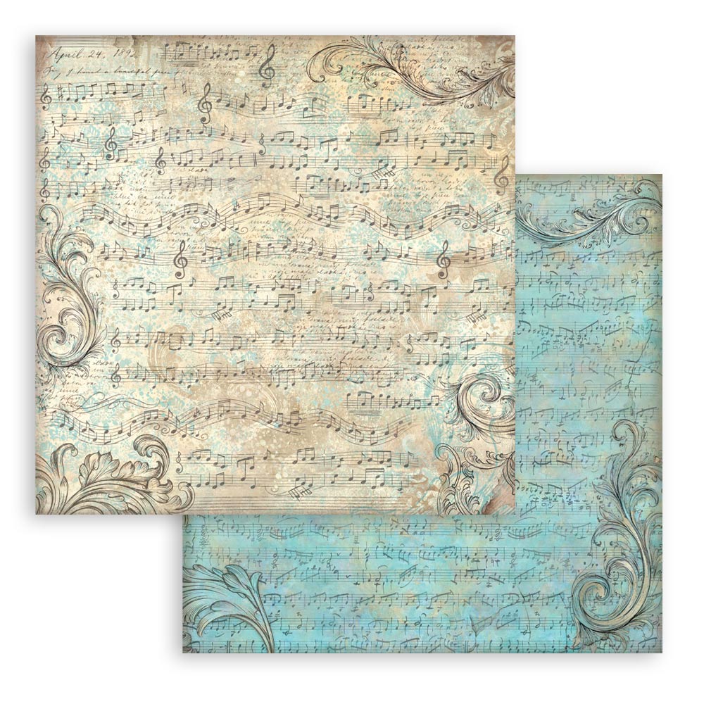 Stamperia SYMPHONY BACKGROUNDS 12x12 Double Faced Scrapbook Paper 10 PCS+Bonus #SBBL189
