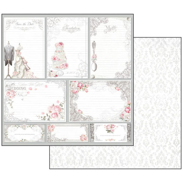 Stamperia WEDDING 12X12 Double Faced Paper 10 Sheets + Bonus #SBBL18