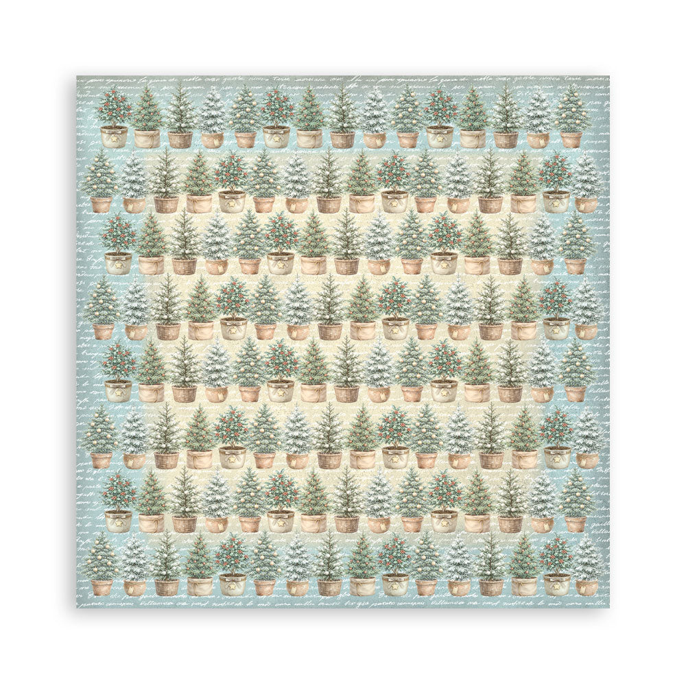 Stamperia WHITE CHRISTMAS Backgrounds 12x12 Double Faced Scrapbook Paper 10 PCS+Bonus #SBBL191
