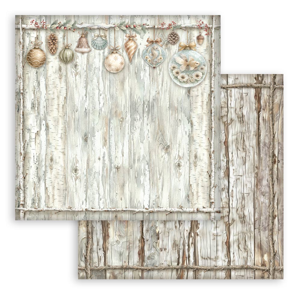 Stamperia WHITE CHRISTMAS Backgrounds 12x12 Double Faced Scrapbook Paper 10 PCS+Bonus #SBBL191