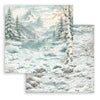 Stamperia WHITE CHRISTMAS Backgrounds 12x12 Double Faced Scrapbook Paper 10 PCS+Bonus #SBBL191