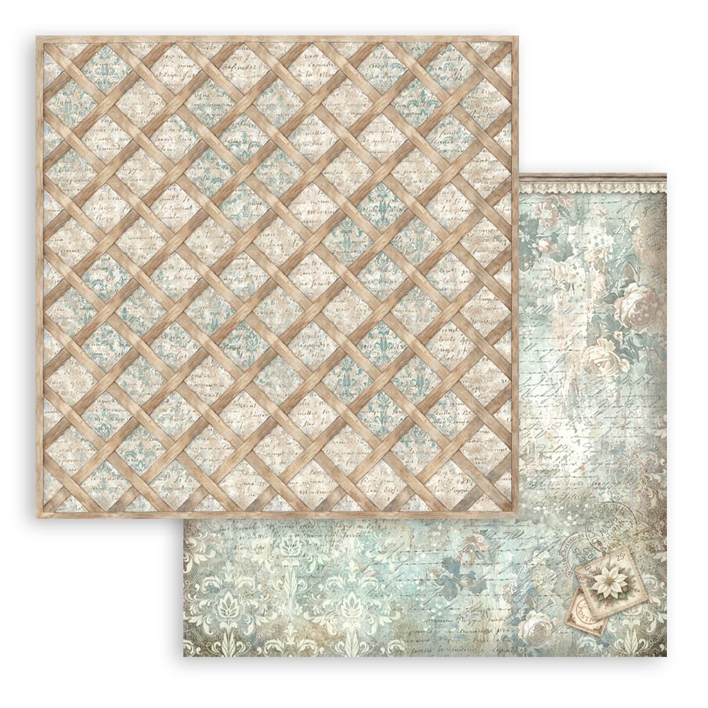 Stamperia WHITE CHRISTMAS Backgrounds 12x12 Double Faced Scrapbook Paper 10 PCS+Bonus #SBBL191