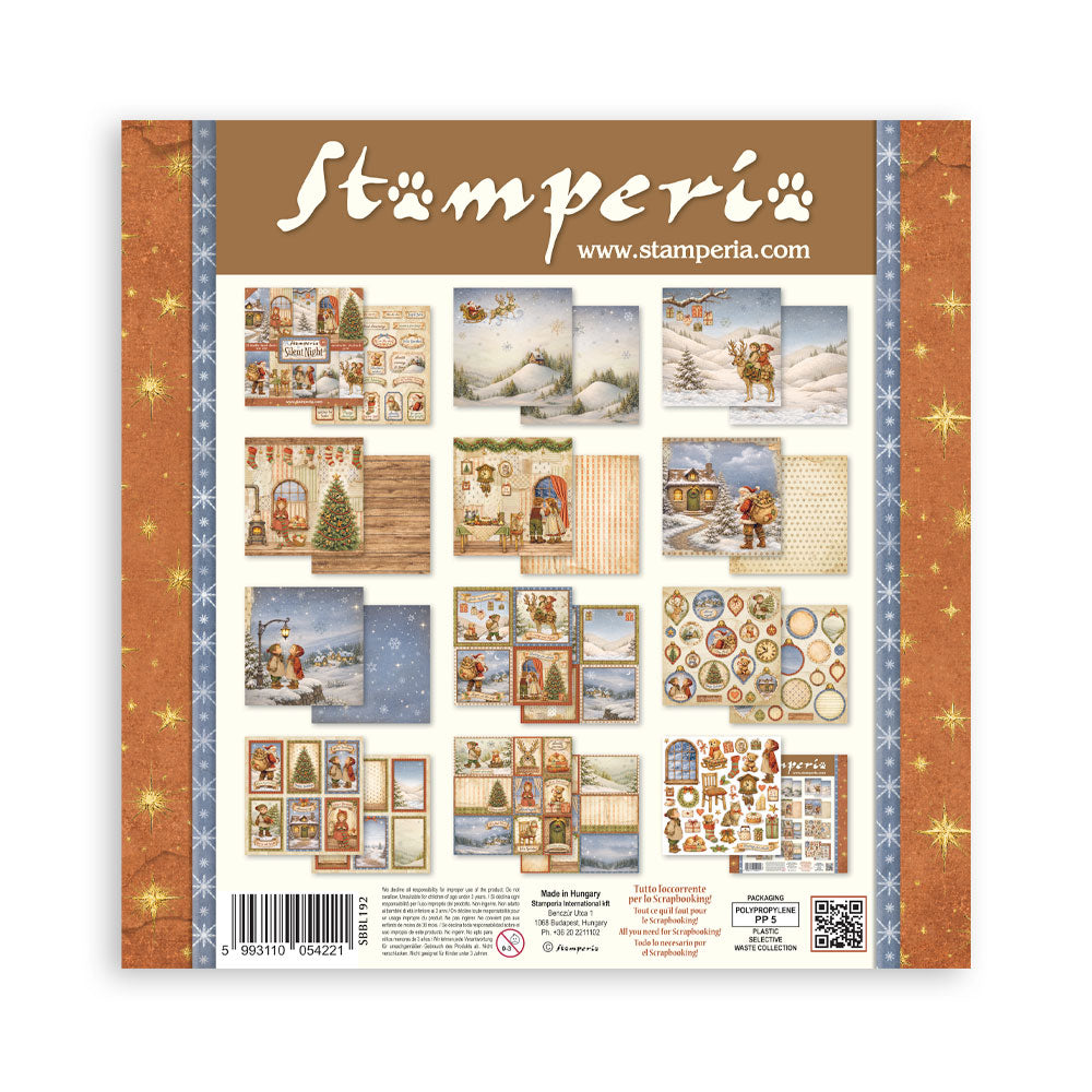 Stamperia SILENT NIGHT - CHRISTMAS 12x12 Double Faced Scrapbook Paper 10 PCS+Bonus #SBBL192
