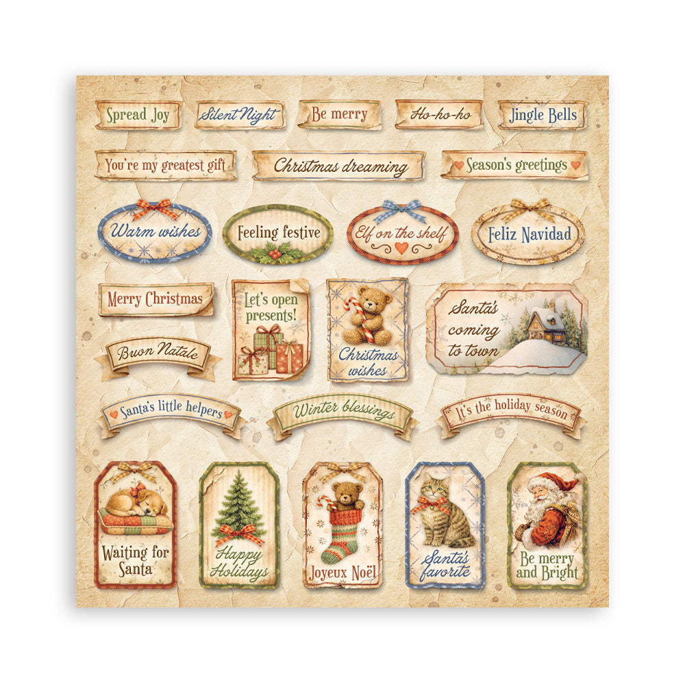 Stamperia SILENT NIGHT - CHRISTMAS 12x12 Double Faced Scrapbook Paper 10 PCS+Bonus #SBBL192
