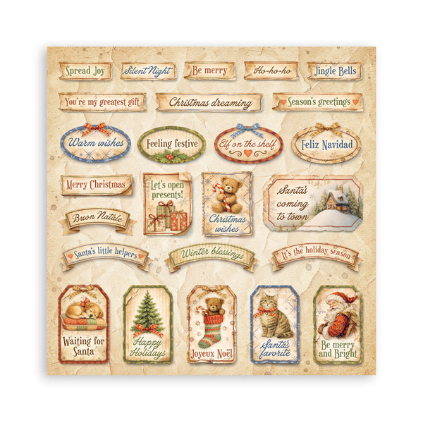 Stamperia SILENT NIGHT - CHRISTMAS 12x12 Double Faced Scrapbook Paper 10 PCS+Bonus #SBBL192
