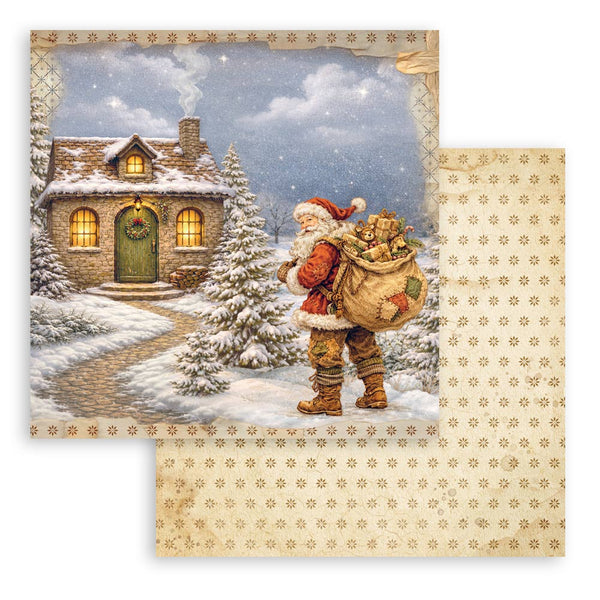 Stamperia SILENT NIGHT - CHRISTMAS 12x12 Double Faced Scrapbook Paper 10 PCS+Bonus #SBBL192