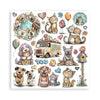 Stamperia FURRY FRIENDS 2 12x12 Double Faced Scrapbook Paper 10 PCS+Bonus #SBBL194