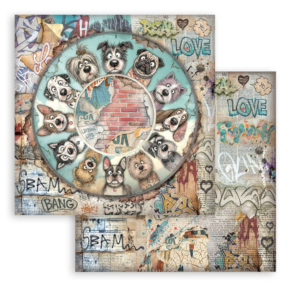 Stamperia FURRY FRIENDS 2 12x12 Double Faced Scrapbook Paper 10 PCS+Bonus #SBBL194