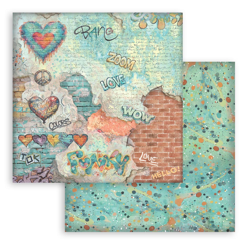 Stamperia FURRY FRIENDS 2 - BACKGROUNDS 12x12 Double Faced Scrapbook Paper 10 PCS + Bonus #SBBL195