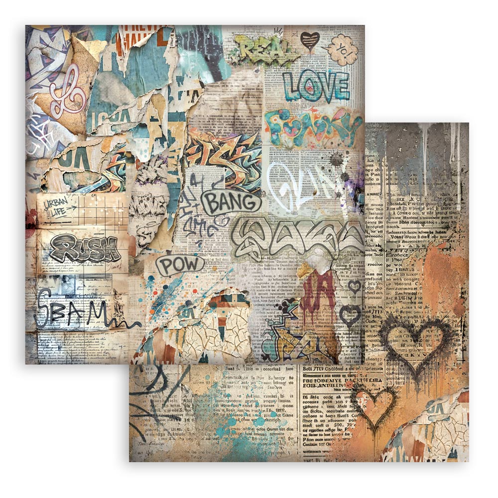 Stamperia FURRY FRIENDS 2 - BACKGROUNDS 12x12 Double Faced Scrapbook Paper 10 PCS + Bonus #SBBL195