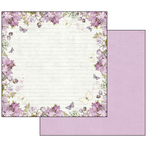 Stamperia LILAC FLOWERS 12x12 Double Faced Paper 10 Sheets + Bonus #SBBL21