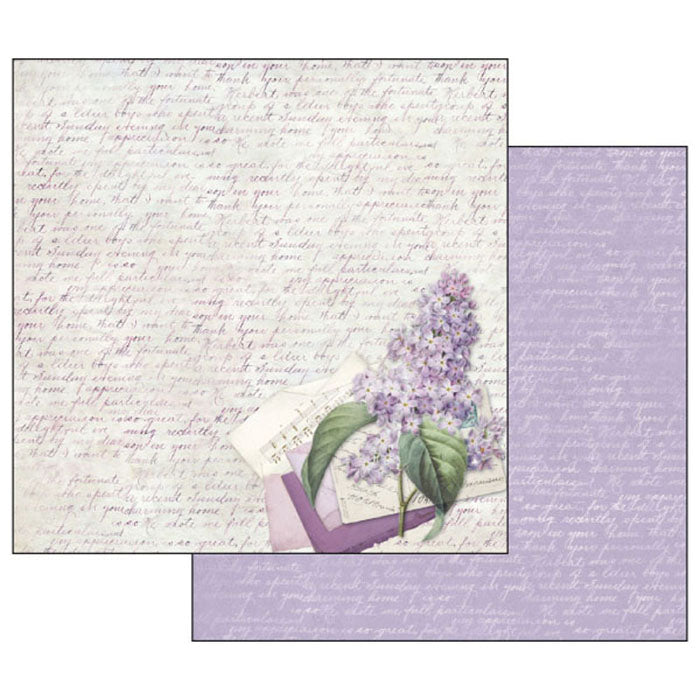 Stamperia LILAC FLOWERS 12x12 Double Faced Paper 10 Sheets + Bonus #SBBL21