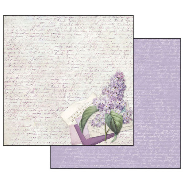 Stamperia LILAC FLOWERS 12x12 Double Faced Paper 10 Sheets + Bonus #SBBL21