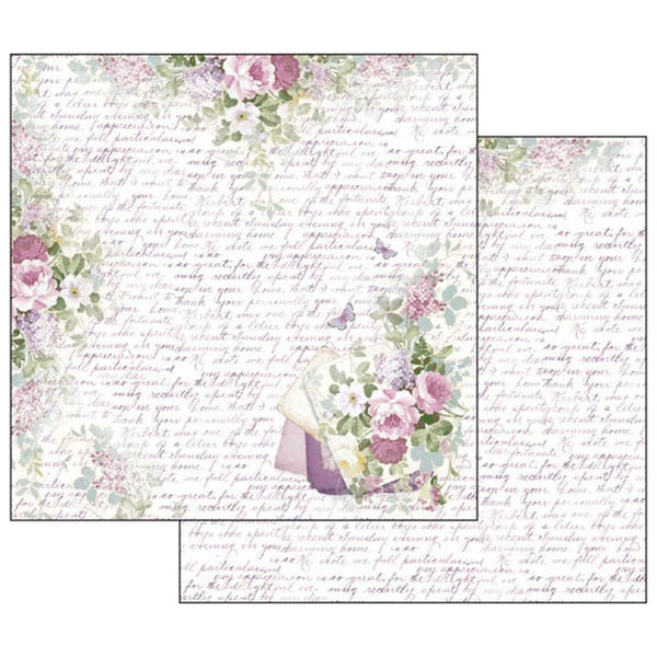 Stamperia LILAC FLOWERS 12x12 Double Faced Paper 10 Sheets + Bonus #SBBL21