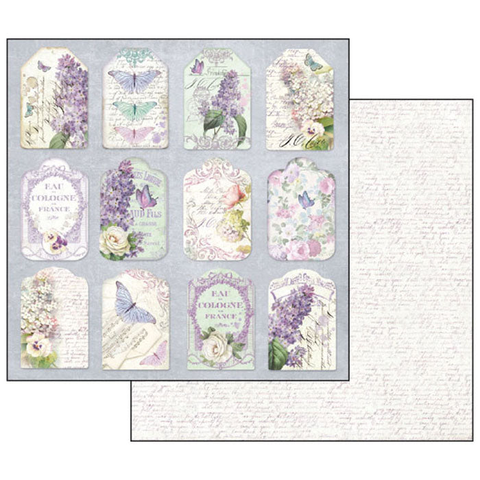 Stamperia LILAC FLOWERS 12x12 Double Faced Paper 10 Sheets + Bonus #SBBL21