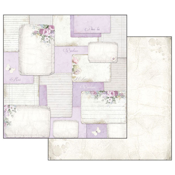 Stamperia LILAC FLOWERS 12x12 Double Faced Paper 10 Sheets + Bonus #SBBL21