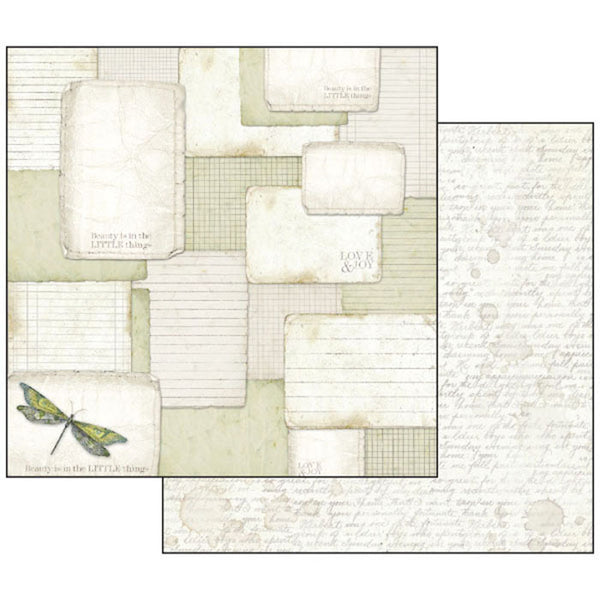 Stamperia LETTERS & FLOWERS 12x12 Double-sided Paper 10 pcs + Bonus #SBBL22