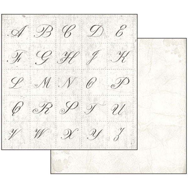 Stamperia LETTERS & FLOWERS 12x12 Double-sided Paper 10 pcs + Bonus #SBBL22
