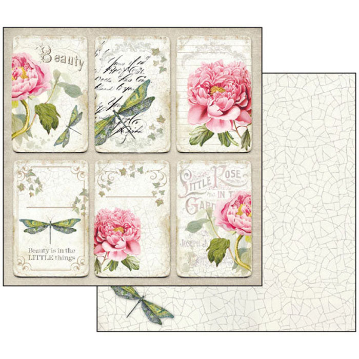 Stamperia LETTERS & FLOWERS 12x12 Double-sided Paper 10 pcs + Bonus #SBBL22