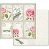 Stamperia LETTERS & FLOWERS 12x12 Double-sided Paper 10 pcs + Bonus #SBBL22