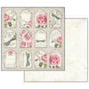Stamperia LETTERS & FLOWERS 12x12 Double-sided Paper 10 pcs + Bonus #SBBL22