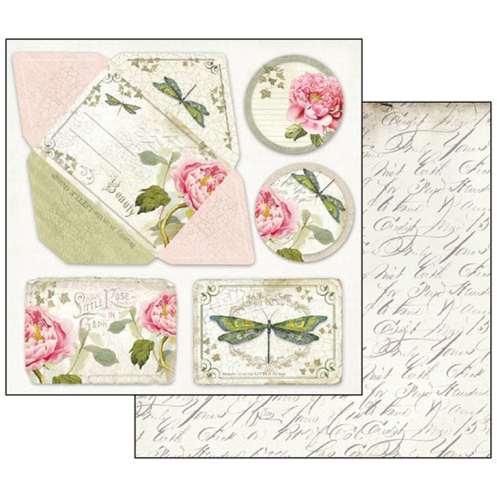 Stamperia LETTERS & FLOWERS 12x12 Double-sided Paper 10 pcs + Bonus #SBBL22