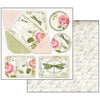 Stamperia LETTERS & FLOWERS 12x12 Double-sided Paper 10 pcs + Bonus #SBBL22