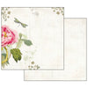 Stamperia LETTERS & FLOWERS 12x12 Double-sided Paper 10 pcs + Bonus #SBBL22