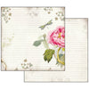 Stamperia LETTERS & FLOWERS 12x12 Double-sided Paper 10 pcs + Bonus #SBBL22