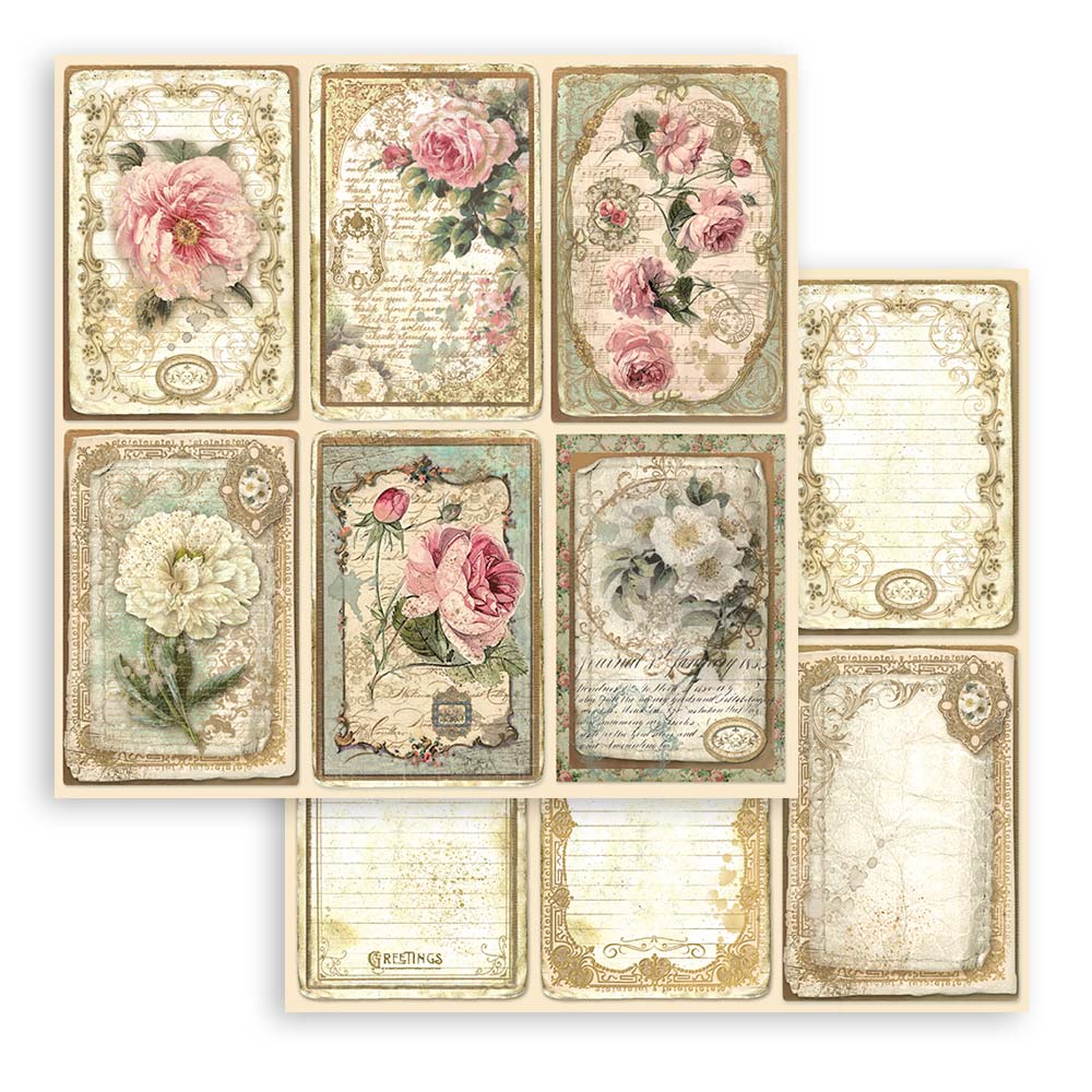 Stamperia PRECIOUS GIFT 12x12 Double Faced Scrapbook Paper 10 PCS + Bonus SBBL24