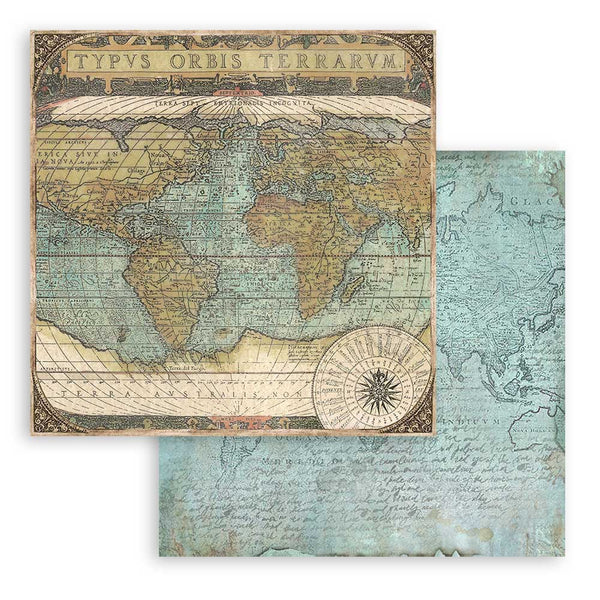 Stamperia AROUND the WORLD 12x12 Double Faced Scrapbook Paper 10 PCS SBBL28