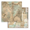 Stamperia AROUND the WORLD 12x12 Double Faced Scrapbook Paper 10 PCS SBBL28