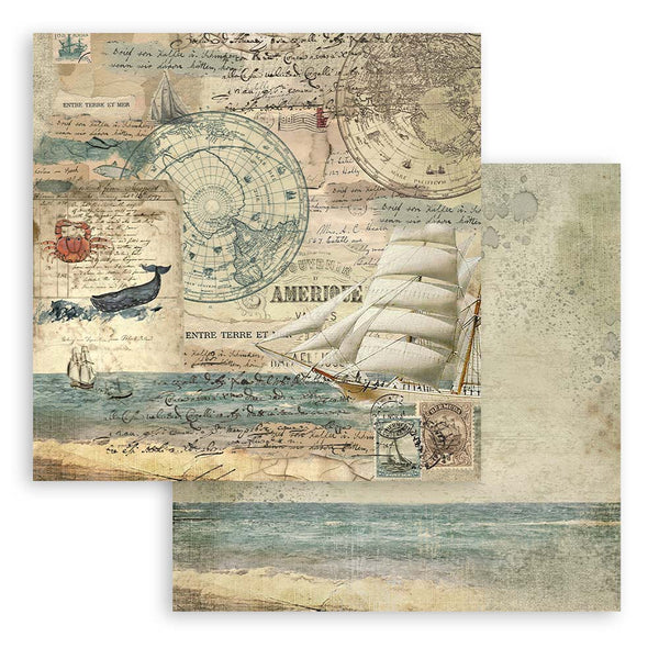 Stamperia AROUND the WORLD 12x12 Double Faced Scrapbook Paper 10 PCS SBBL28
