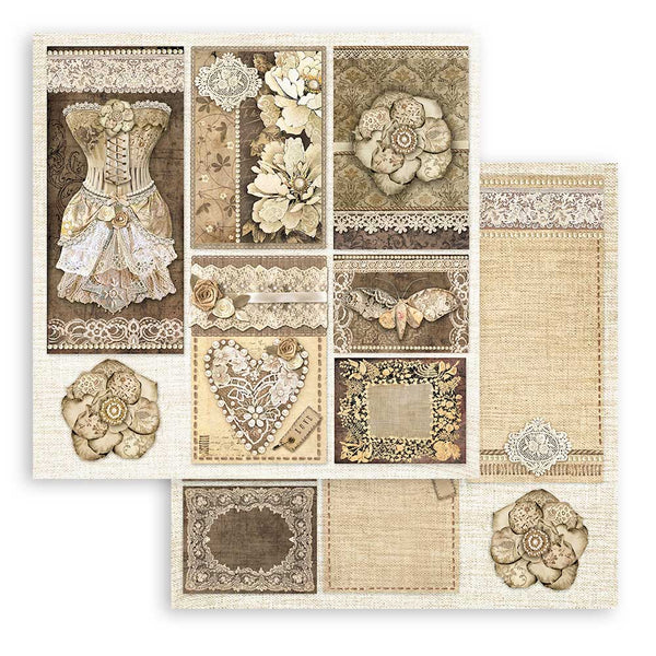 Stamperia OLD LACE 12x12 Double Faced Scrapbook Paper 10 PCS+Bonus #SBBL32