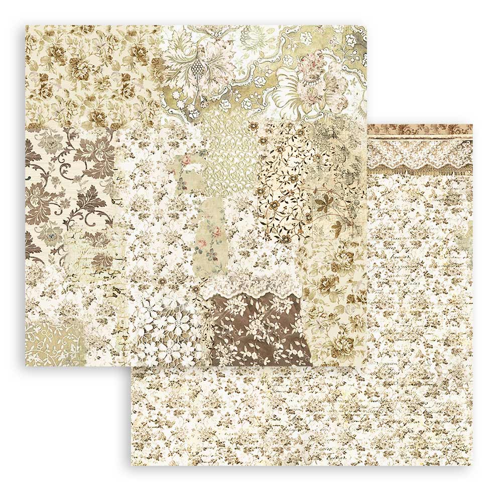 Stamperia OLD LACE 12x12 Double Faced Scrapbook Paper 10 PCS+Bonus #SBBL32